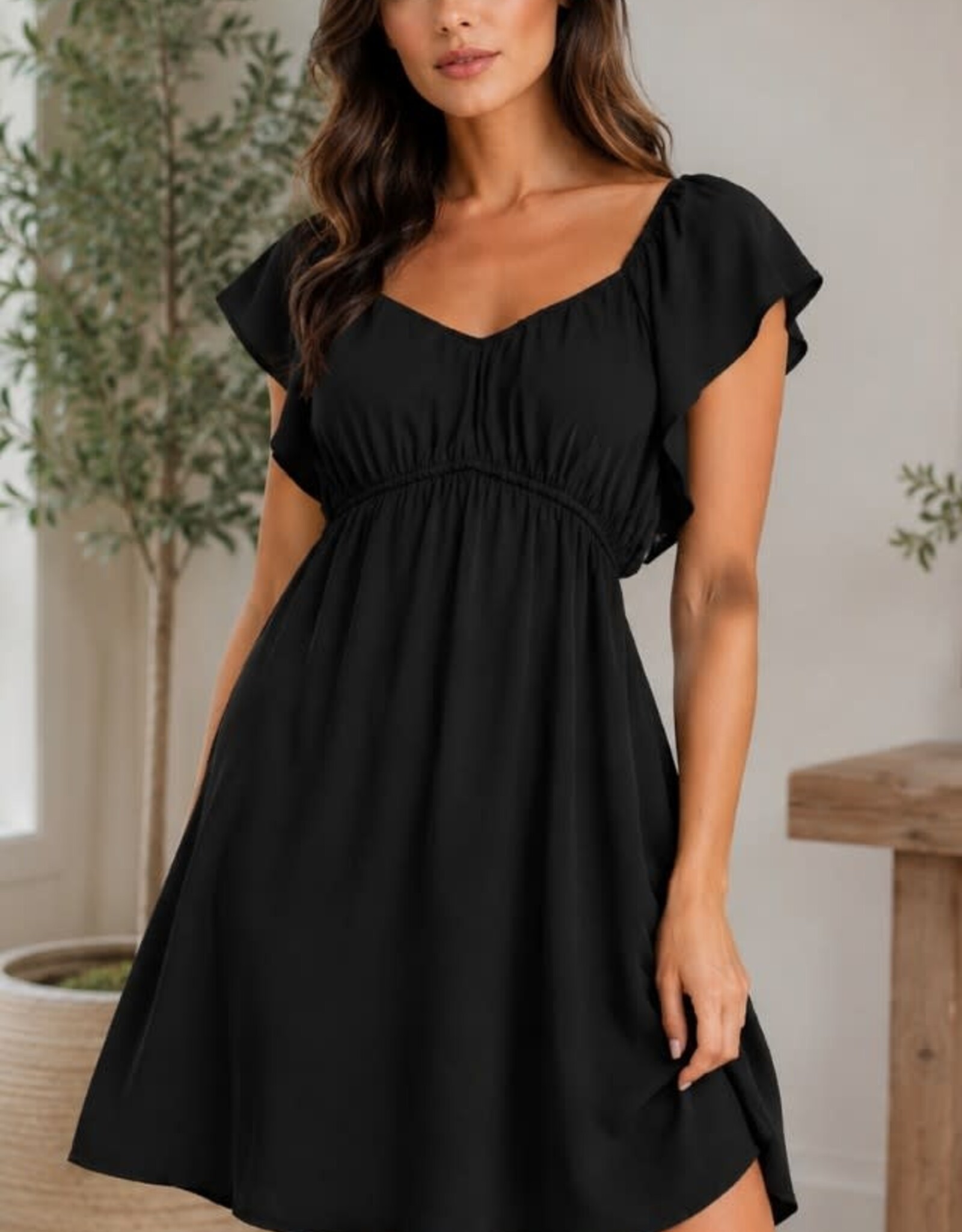 Miss Bliss CC Chic N Playful Mini Dress-Black