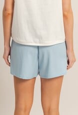 Miss Bliss HYFVE Elastic Waist Drawstring Shorts-Lt Blue