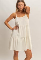 Miss Bliss HYFVE Tiered Spaghetti Strap Dress-Off White