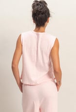Miss Bliss HYFVE Sleeveless Cotton Top With Pocket-Soft Pink