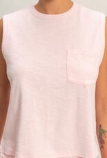 Miss Bliss HYFVE Sleeveless Cotton Top With Pocket-Soft Pink
