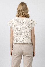 Miss Bliss Dream Crochet Sweater- Ivory