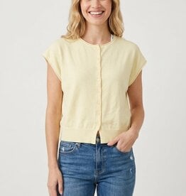 Miss Bliss Dream Chic Cropped Cardigan- Butter