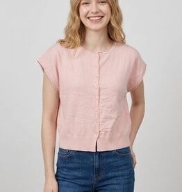 Miss Bliss Dream Chic Cropped Cardigan-H. Soft Peach