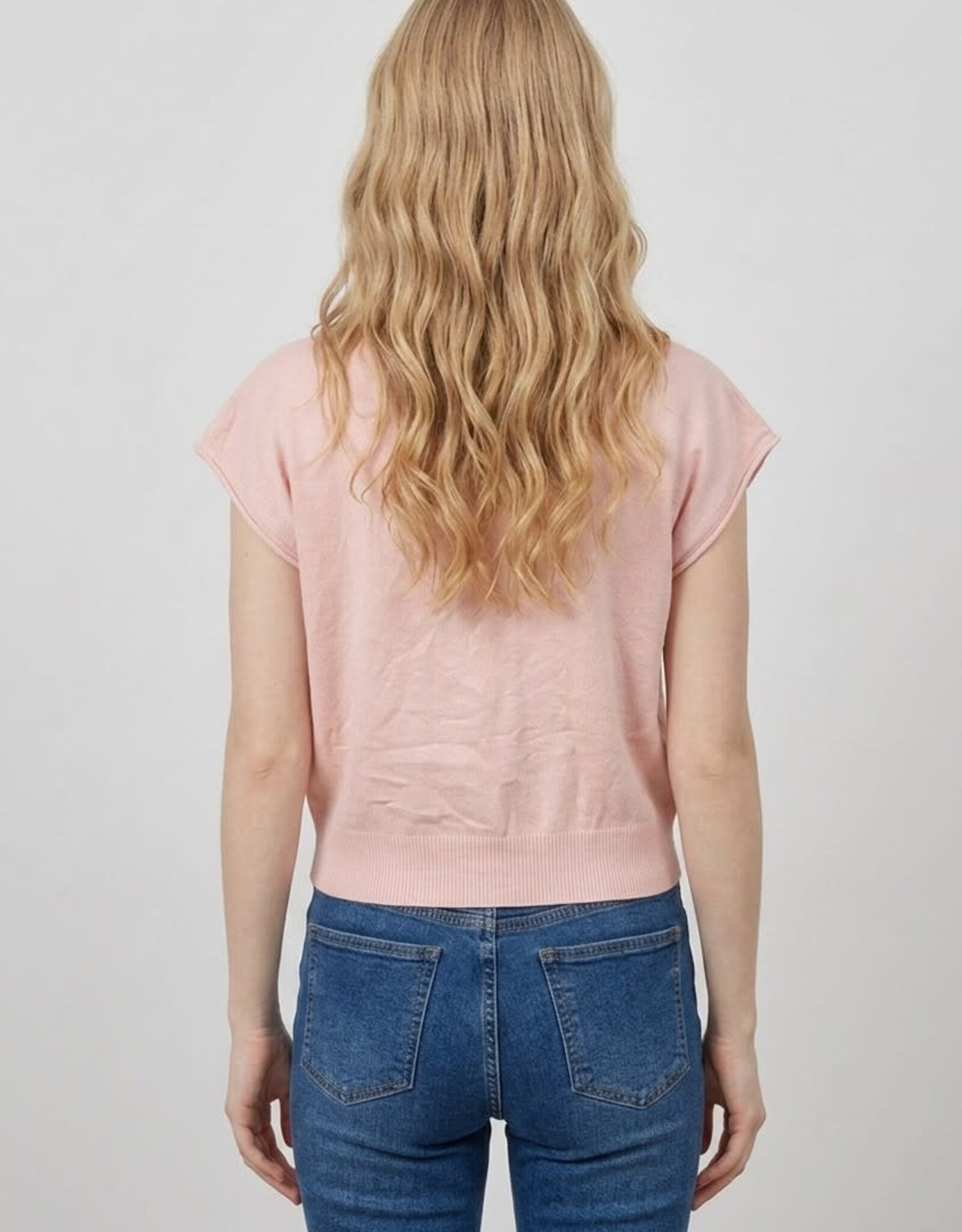 Miss Bliss Dream Chic Cropped Cardigan-H. Soft Peach