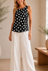 Miss Bliss CC Chic Polka Dot Slvls Top-Black&White