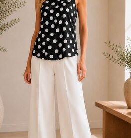 Miss Bliss CC Chic Polka Dot Slvls Top-Black&White