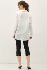 Miss Bliss BC Crisp Oversized Basic Cotton Shirt-Off White