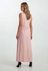 Miss Bliss D&R Button Front Pckt Slvls Midi Dress-Pink