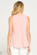 Miss Bliss Misty Rose Torso Knit Top