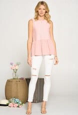 Miss Bliss Misty Rose Torso Knit Top