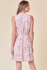 Miss Bliss The Jenny Floral Mini Dress-Blush