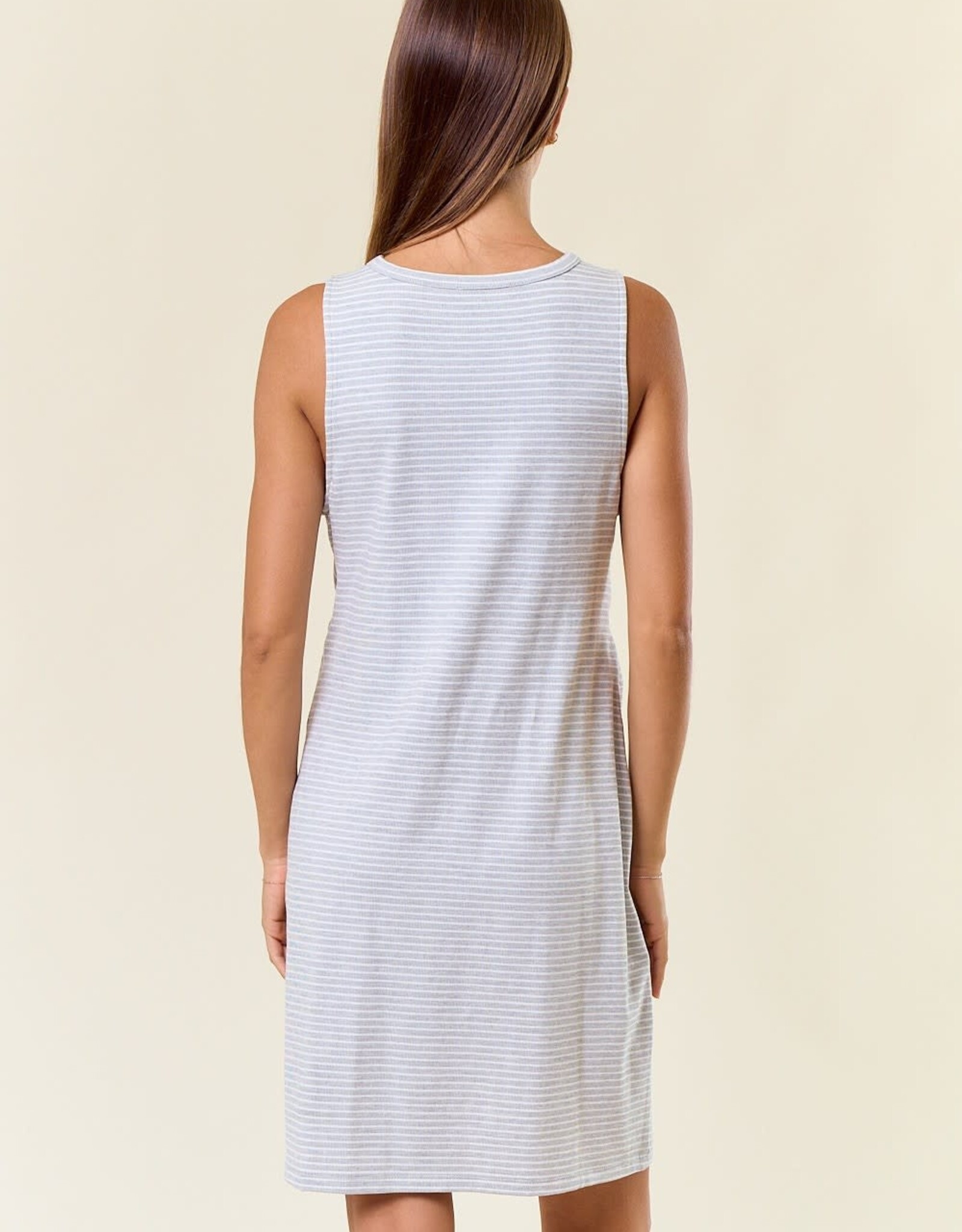 Miss Bliss The Kendra Dress-Heather Grey
