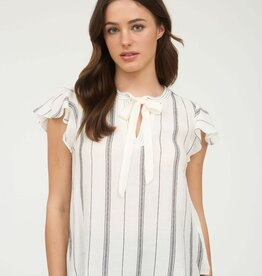 Miss Bliss Avery Blouse - B&W