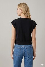 Miss Bliss Dream Chic SS Cropped Cardigan-Black