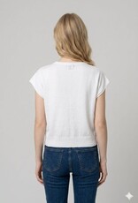 Miss Bliss Dream Chic SS Cropped Cardigan-Off White