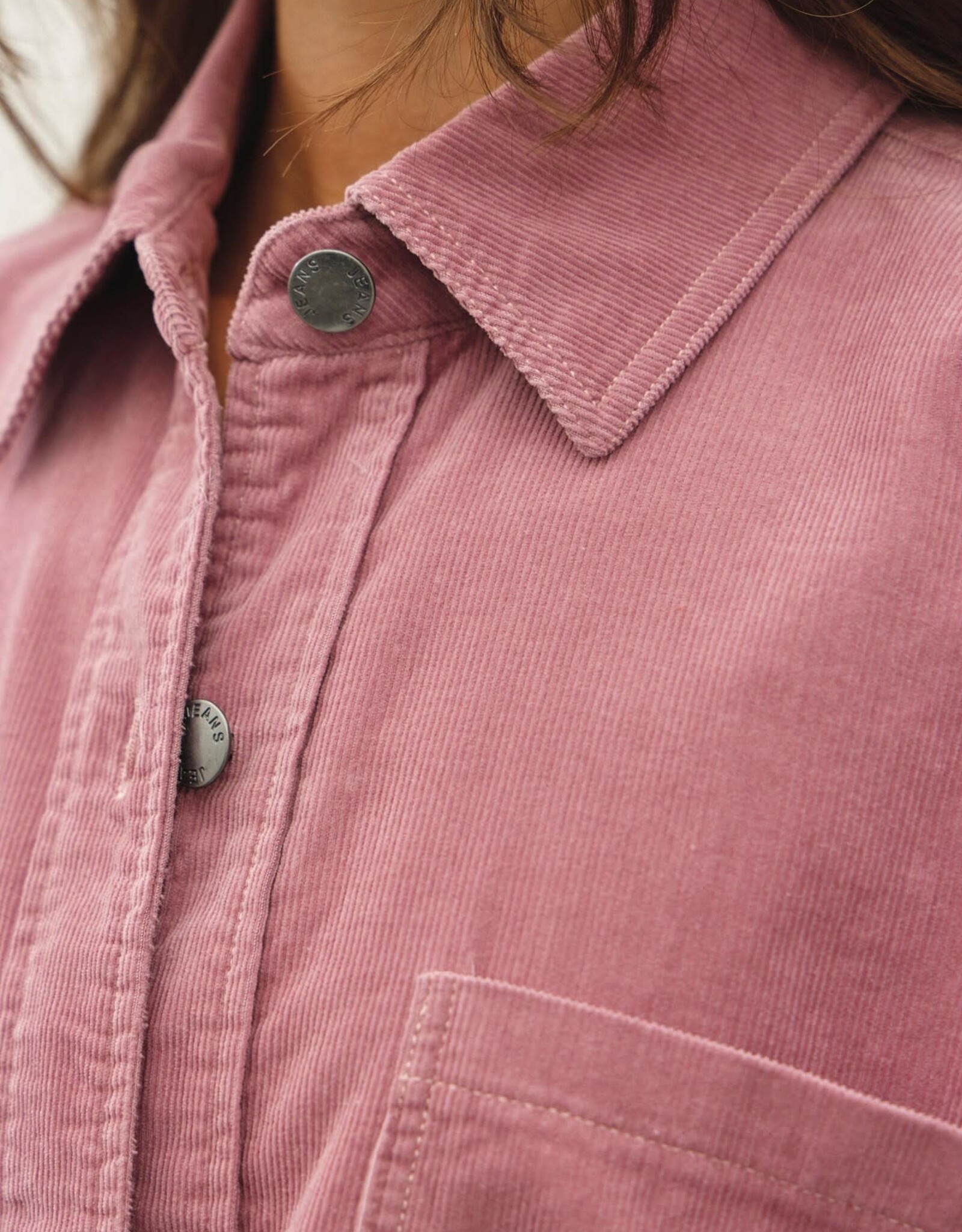 Miss Bliss BC Corduroy Cropped Shacket- Mauve