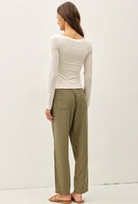 Miss Bliss BC Tencel Tapered Pants- Caper