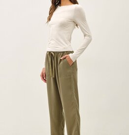 Miss Bliss Tencel Tapered Pants- Caper