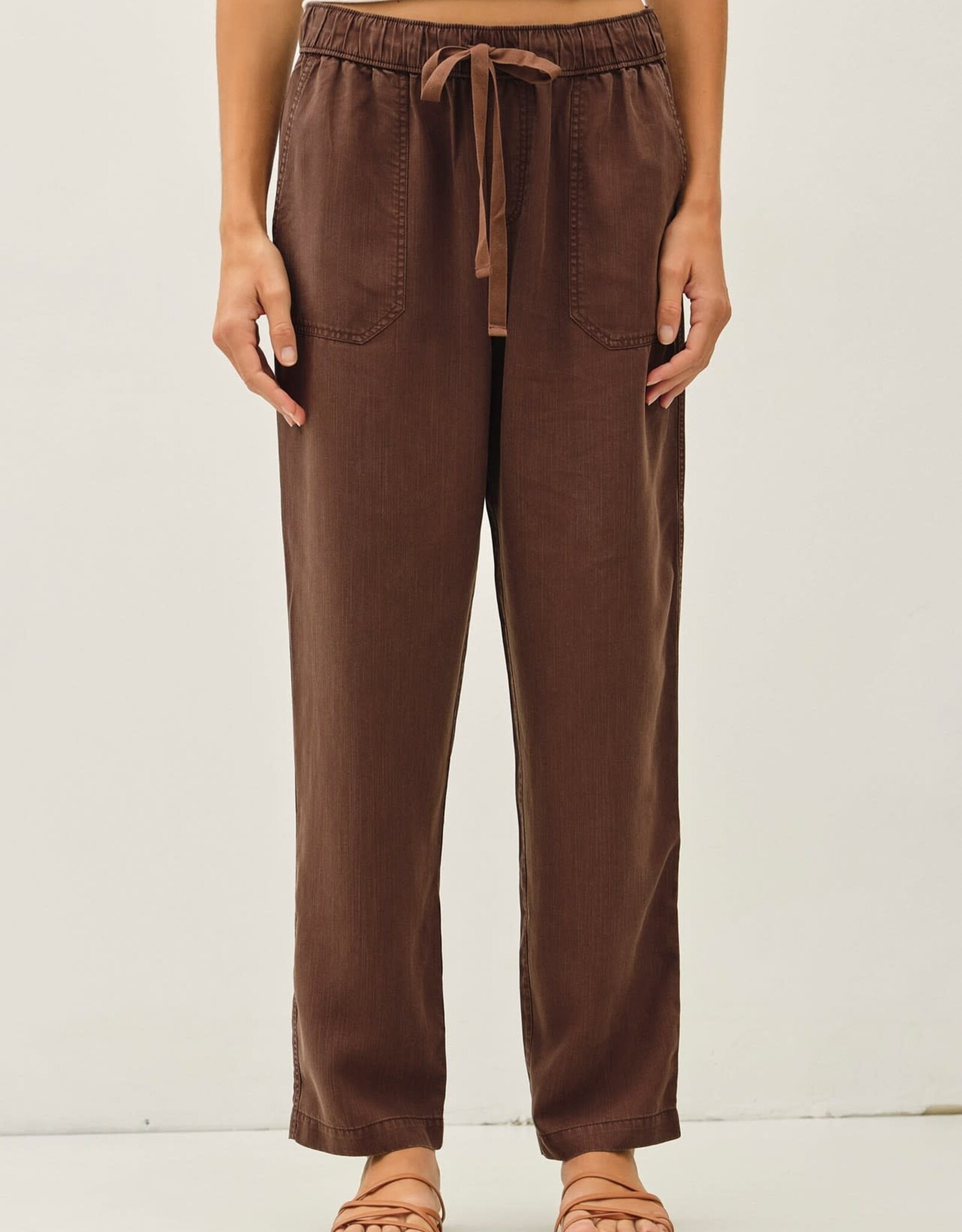 Miss Bliss BC Tencel Tapered Pants- Deep Choco