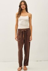 Miss Bliss BC Tencel Tapered Pants- Deep Choco