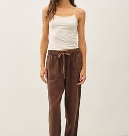 Miss Bliss Tencel Relax Fit Tapered Pants- Deep Choco