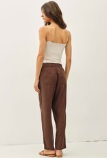 Miss Bliss BC Tencel Tapered Pants- Deep Choco