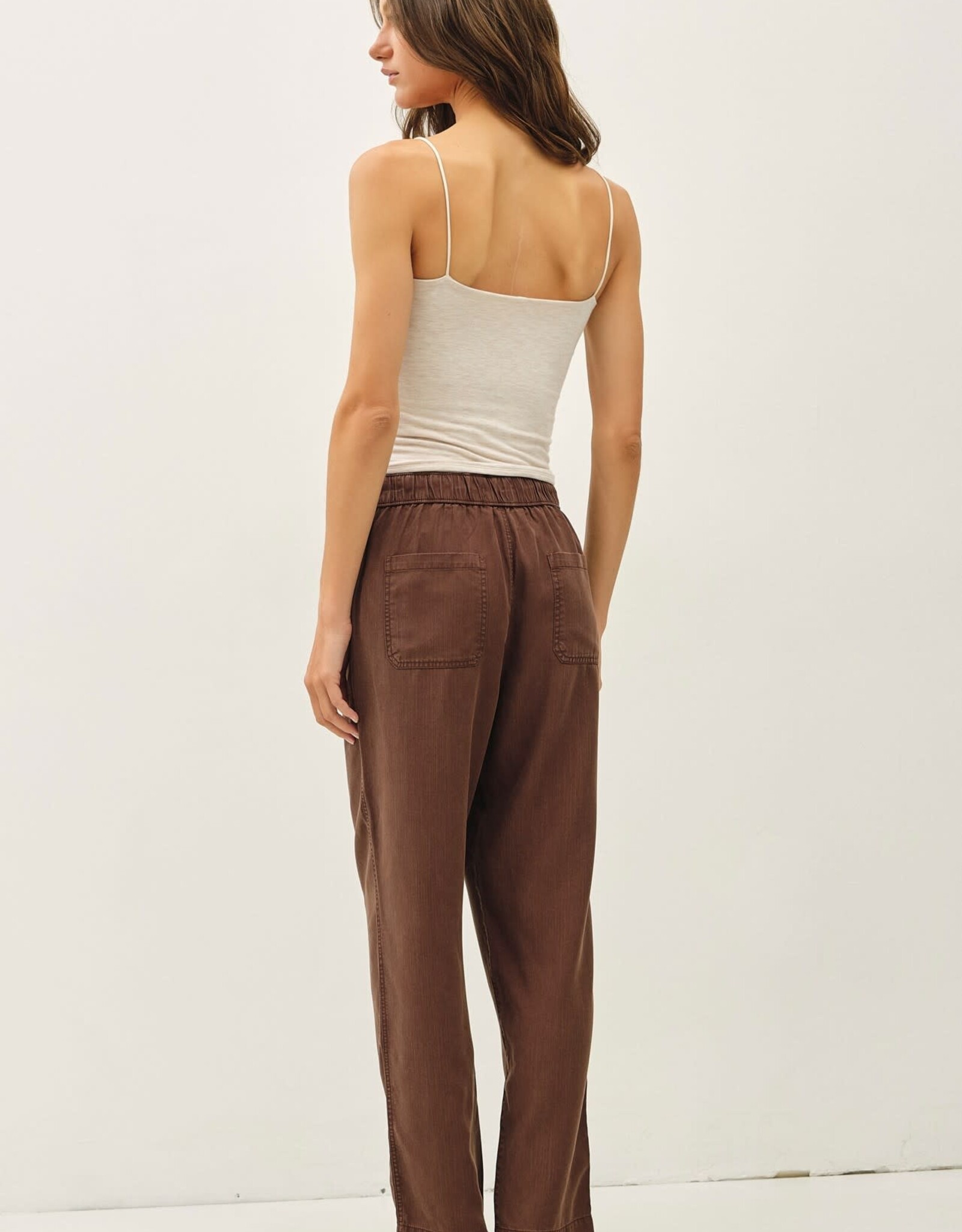 Miss Bliss BC Tencel Tapered Pants- Deep Choco