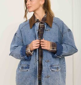 Miss Bliss Storm Rider Washed Denim Jacket