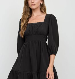 Miss Bliss Belle Lace Mini Dress- Black