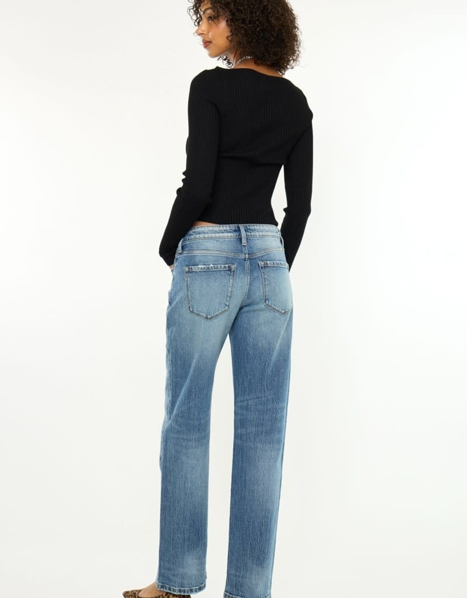 Miss Bliss KanCan Low Rise Baggy Straight-Dark