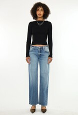 Miss Bliss KanCan Low Rise Baggy Straight-Dark