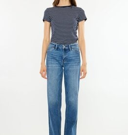 Miss Bliss KanCan Mid Rise Slim Wide-Med Dark Wash
