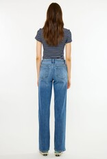 Miss Bliss KanCan Mid Rise Slim Wide-Med Dark Wash