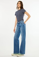 Miss Bliss KanCan Mid Rise Slim Wide-Med Dark Wash
