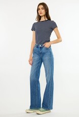 Miss Bliss KanCan Mid Rise Slim Wide-Med Dark Wash