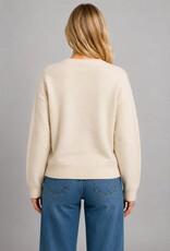 Miss Bliss Dream Ribbon-bow Fawn Motif Sweater-Ivory