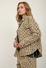Miss Bliss Blu Leopard Print Collared Button Down Shacket- Brown