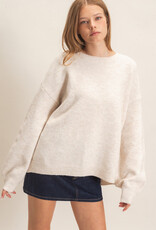 Miss Bliss HYFVE Open Back Sweater W/Organza Bows