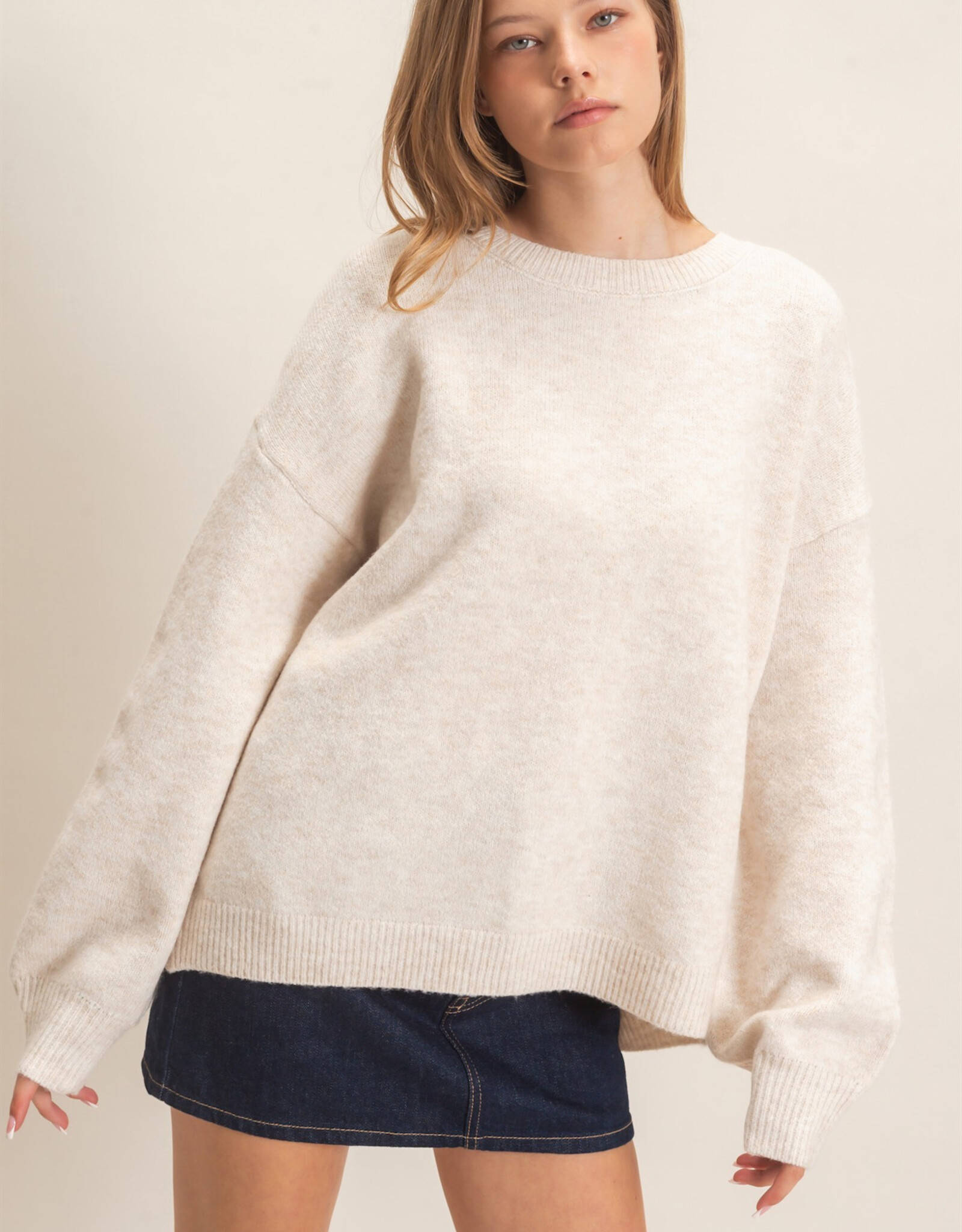 Miss Bliss HYFVE Open Back Sweater W/Organza Bows