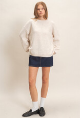 Miss Bliss HYFVE Open Back Sweater W/Organza Bows