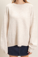 Miss Bliss HYFVE Open Back Sweater W/Organza Bows