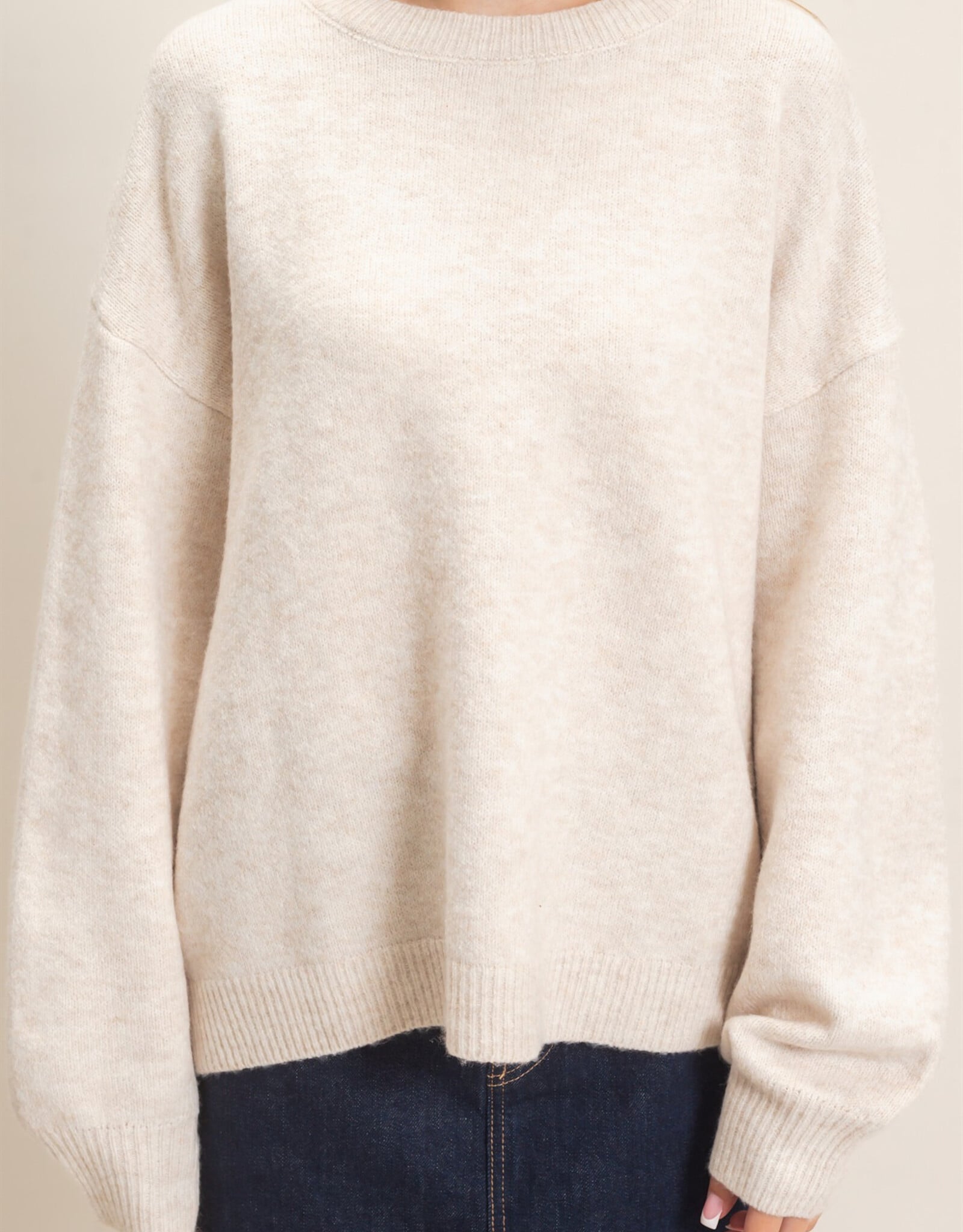 Miss Bliss HYFVE Open Back Sweater W/Organza Bows