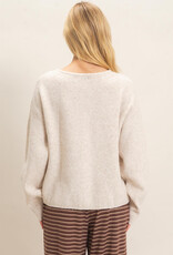 Miss Bliss HYFVE Ribbed Cardigan- Oatmeal