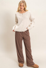Miss Bliss HYFVE Ribbed Cardigan- Oatmeal