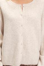 Miss Bliss HYFVE Ribbed Cardigan- Oatmeal