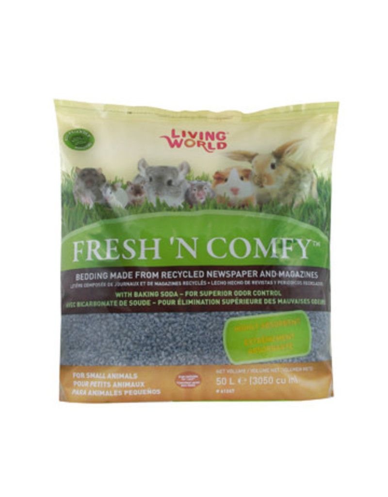 thumbnail image 2 of Living World Fresh N Comfy Pet Bedding - Recycled Newspaper, Baking Soda, 3050 Cu In (Tan) 2 of 9