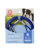 Dogit Dogit câble d'attache pour chiens de moins de 50lbs 10''