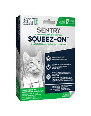 Sentry Sentry Squeez-On contre les puces pour chats