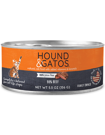 Hound&Gatos Hound&Gatos chat boeuf 5.5oz (24)
